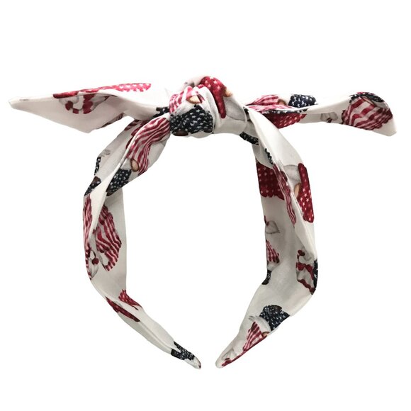 Top Knotted Headband Patriotic Gnome for Teens or Adults, Brand New Handmade - Picture 2 of 3